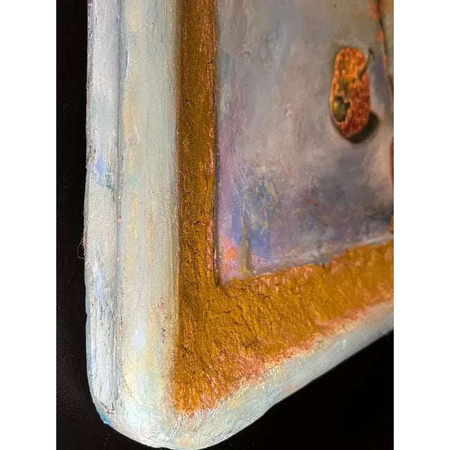 Gold José Gerson, Land of Men, Oil on Wood, 1995 For Sale - Image 8 of 10