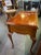 Queen Anne Mid 20th Century Cherry Queen Anne Style Side Glide One Drawer Tea Table For Sale - Image 3 of 12