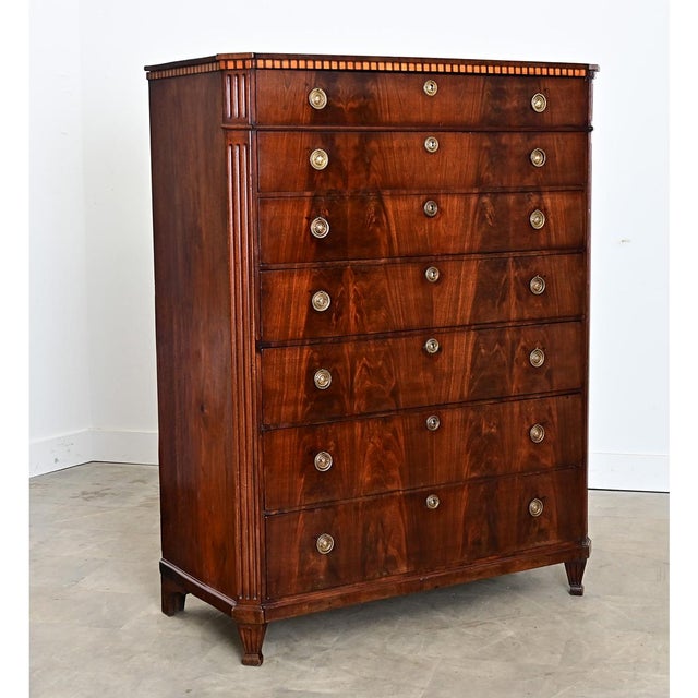 Dutch 19th Century Seven-Drawer Mahogany Chest For Sale In Baton Rouge - Image 6 of 15