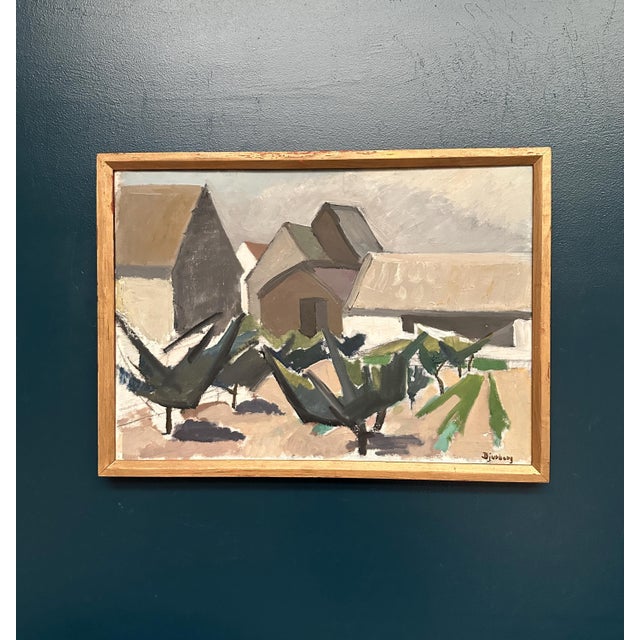 Viggo Djurberg, Village, 1950s, Oil on Canvas, Framed For Sale - Image 17 of 18