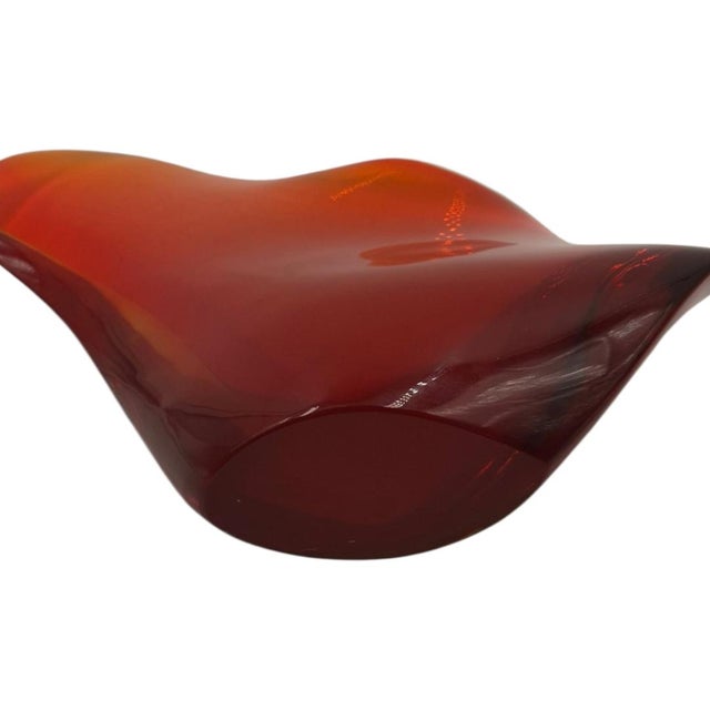 Large Mid-Century Modern Murano "Sommerso" Art Glass Sparrow Sculpture, Italy For Sale - Image 6 of 9