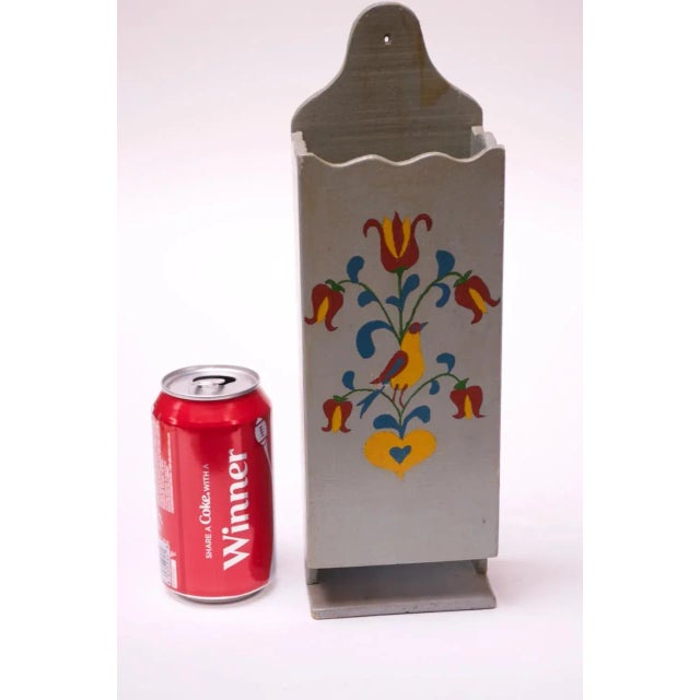 Antique Folk-Art Hand-Painted Letter Holder For Sale In New York - Image 6 of 12