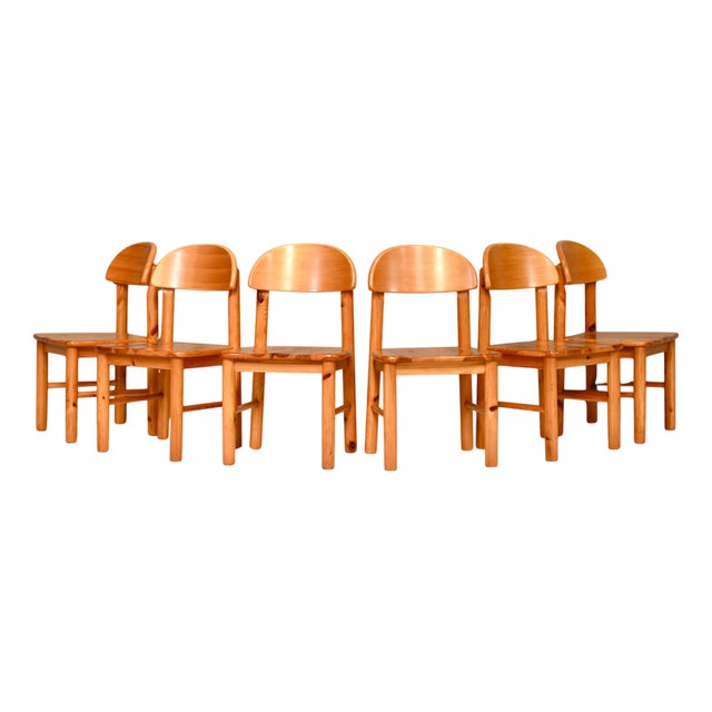 Pinewood Dining Chairs by Rainer Daumiller for Effezeta / Hirtshals, 1970, Set of 6 For Sale