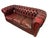 Vintage Chesterfield Three-Seater Sofa in Oxblood Leather, 1980s For Sale - Image 3 of 8