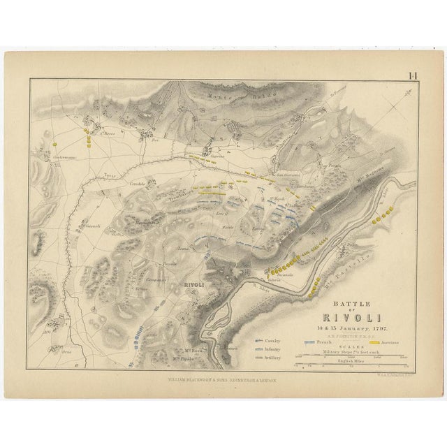 Beige Sir Archibald Alison, Battle Plans of Rivoli, Arcole, Mantua, Marengo, and Hohenlinden, 1852, Paper, Set of 8 For Sale - Image 8 of 10