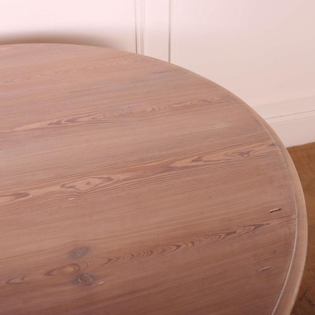 19th Century English Bleached Pine Breakfast Table, 1860 For Sale - Image 5 of 6