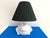 Wonderful whimsical 1960s Italian toad lamp of glazed white porcelain in the style of Jean Roger with wide smile, bumpy...