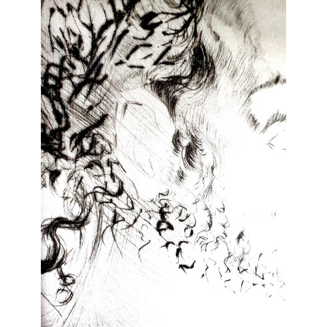 Salvador Dali - The Crown - Original Etching on Silk 1968 For Sale - Image 4 of 8