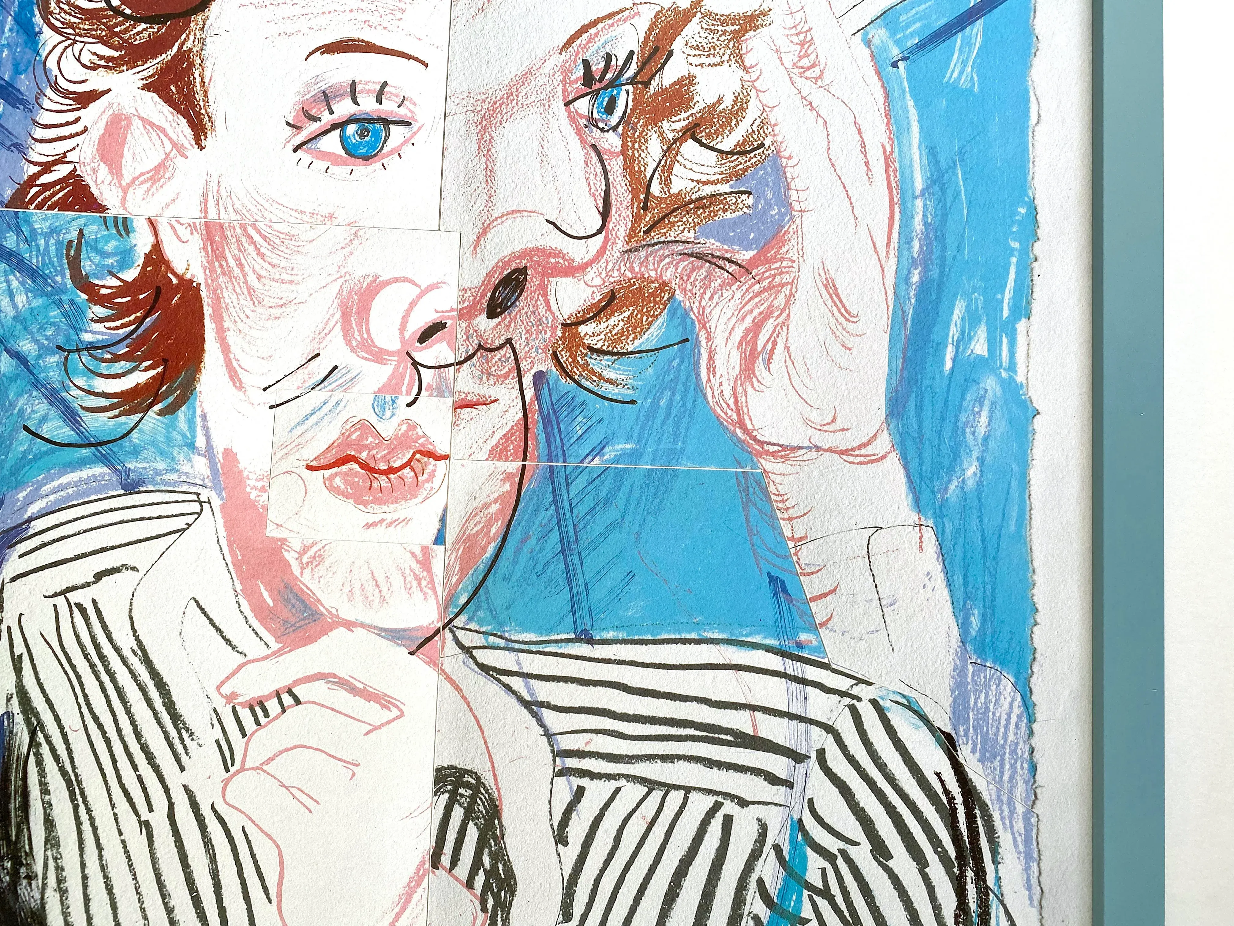 David Hockney Vintage 1985 Pop Art Lithograph Print 