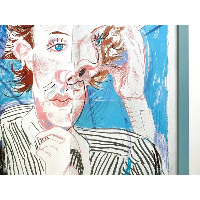 David Hockney Vintage 1985 Pop Art Lithograph Print 