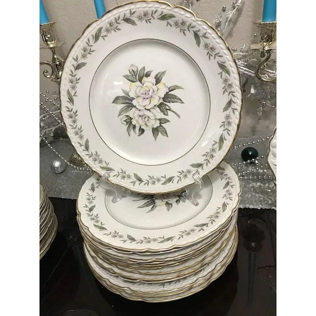 Vintage Fleur De Blanc Gardenia Dinnerware Set by Royal Jackson, Service for Twelve- 72 Pieces For Sale - Image 4 of 13