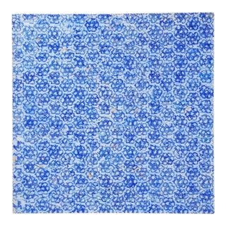 Abstract Oil Painting, Blue on White, by Kirsten Doyle For Sale