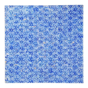 Abstract Oil Painting, Blue on White, by Kirsten Doyle
