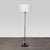 Modern Arhaus Clear Glass Cylinder Floor Lamp With White Shade For Sale - Image 3 of 6