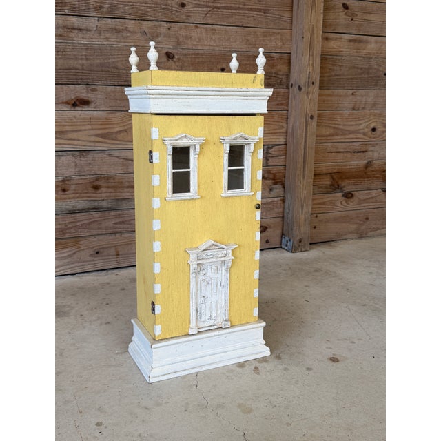 Vintage Trompe L’Oeil Folk Art “Charleston House” Cabinet by David Thompson For Sale - Image 12 of 12