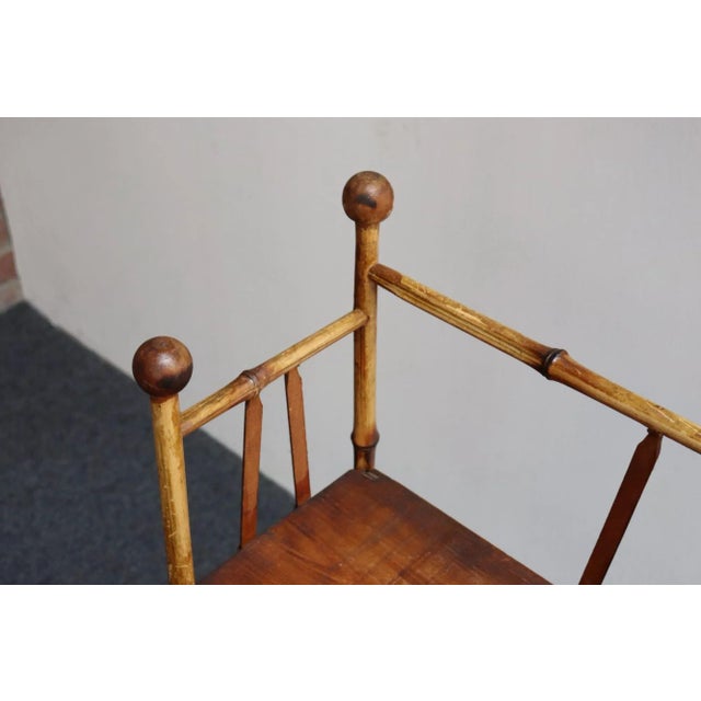 Antique Aesthestic Movement Bamboo Three Tier Shelf Etagere Bookcase For Sale - Image 9 of 15