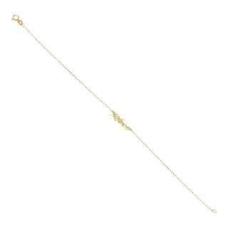 Mi Amor Gold Anklet 14k Yellow Gold For Sale
