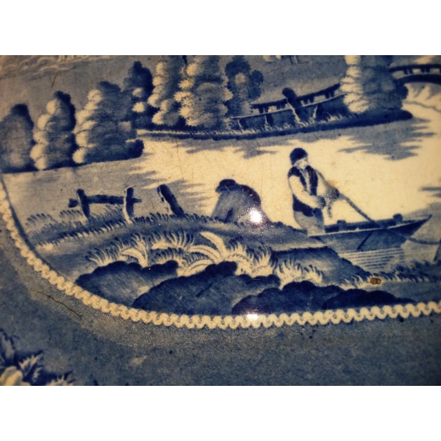 English Large Staffordshire Platter With Hand Forge Warming Pan For Sale - Image 3 of 11