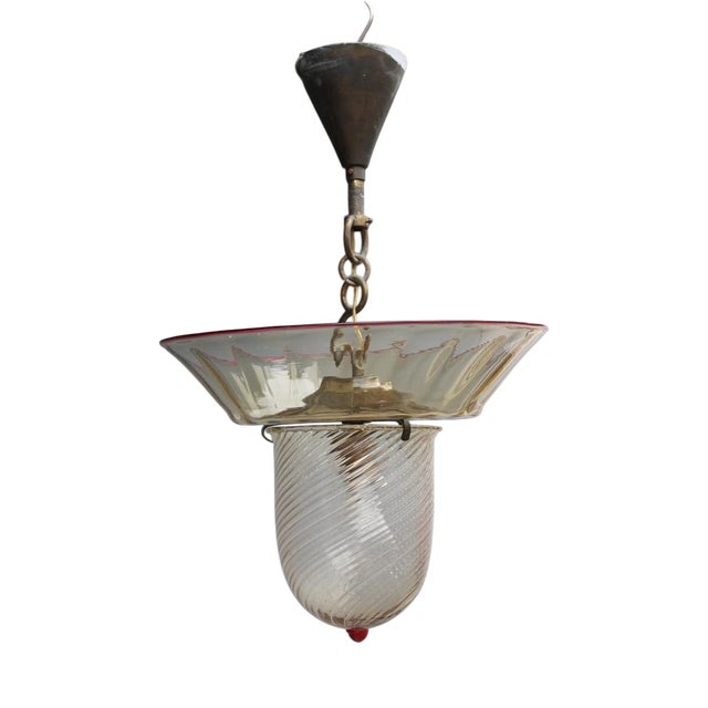 Art Deco Lantern in Murano Glass from Venini Cappellin, 1930s For Sale