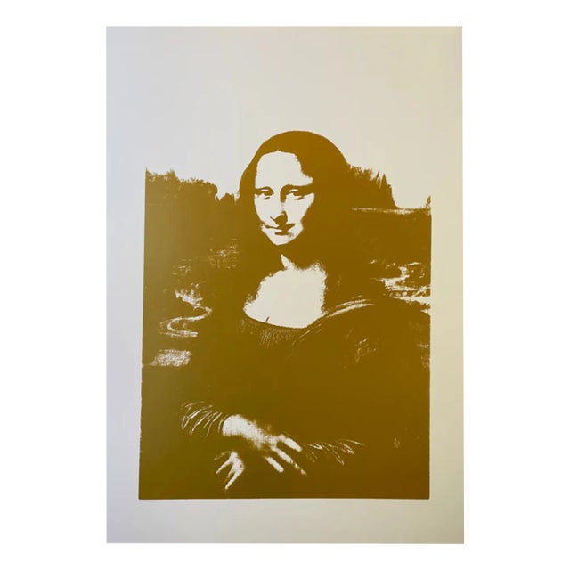 Andy Warhol, Mona Lisa Gold on White, Screenprint For Sale