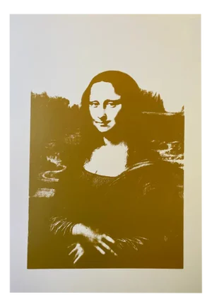 Andy Warhol, Mona Lisa Gold on White, Screenprint