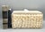 Captivating, vintage shell-covered decorative box, handcrafted with layers of natural seashells arranged in a dense,...