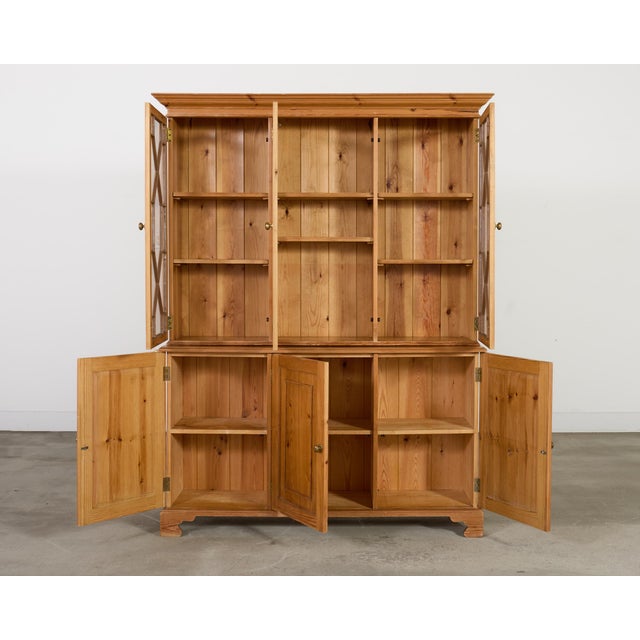 Country English Georgian Style Pine Astral Glazed Bookcase For Sale - Image 4 of 18