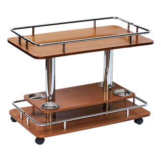 Italian Mid-Century Modern Drinks Cart or Rolling Bar Trolley For Sale