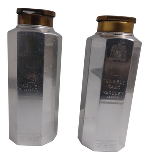 1921-1936 Yardley Prince of Wales & Late King George VI Invisible Talc Tins - a Pair