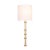 2020s Matthew Izzo Home - Blake Gold Leaf Flush Iron Wall Sconce With White Shade For Sale - Image 5 of 5