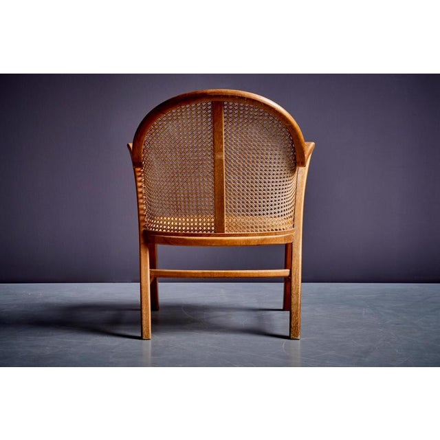 Armchair with Vienna Cane Weaving attributed to Frits Schlegel, 1940s For Sale - Image 3 of 13