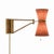 Gable Swing Arm Sconce, Antique Natural Brass with Russet Shade For Sale - Image 4 of 8