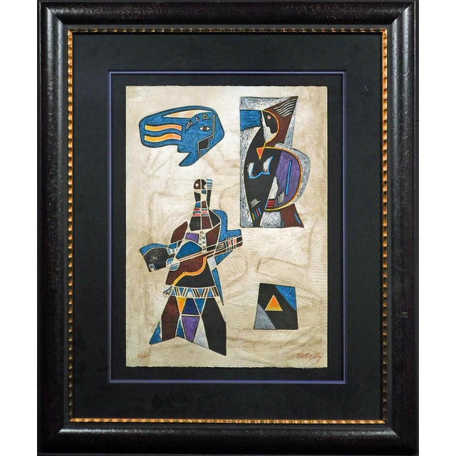 Neal Doty "Flashback Doors"w/Custom Frame H.Signed Intaglio Etching W/Embossing! For Sale