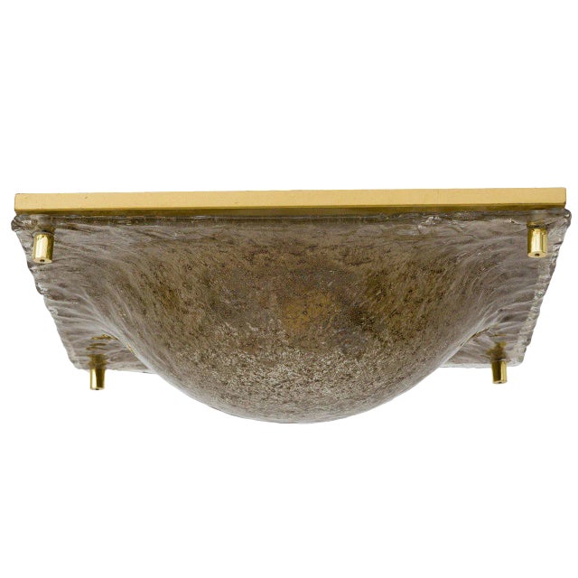 Square Flush Mount Glass Fixture For Sale