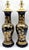 Pair Chinese Mirror Black Baluster Vase Lamps Gilt Prunus Decoration, Circa 1900 For Sale - Image 4 of 11