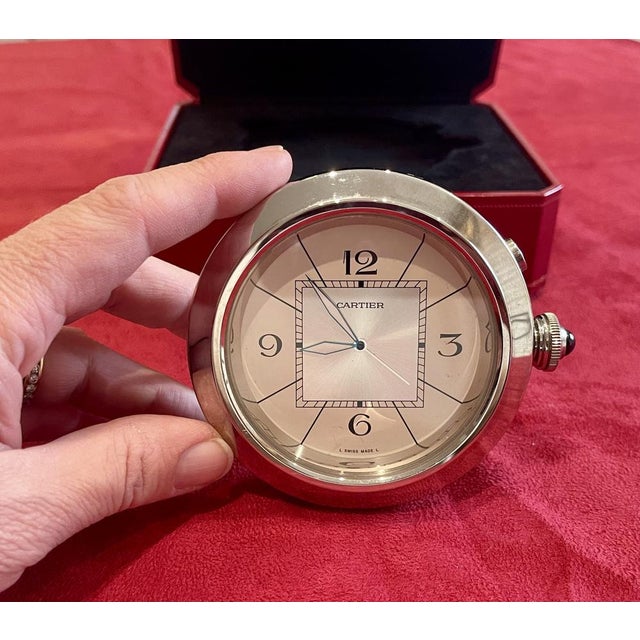 Pasha Travel Alarm Clock from Cartier, 2000s For Sale - Image 13 of 18