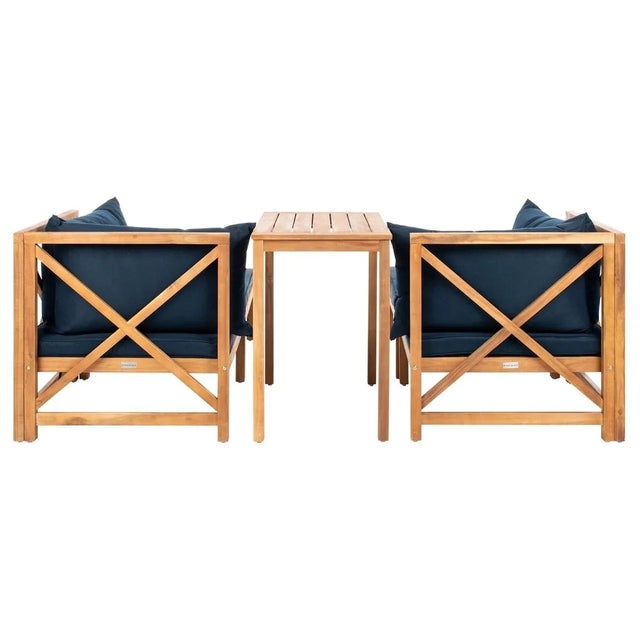 Ronson 5 Piece Sectional Set - Natural/Navy For Sale - Image 11 of 12