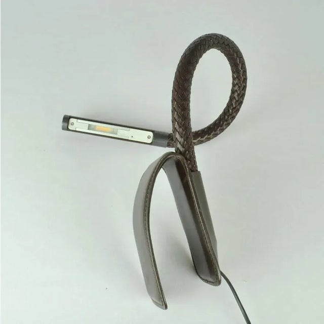 Chocolate Brown Leather Clip Lamps from Poltrona Frau, 2000s, Set of 2 For Sale - Image 9 of 13