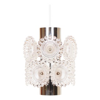 Vintage Chrome Pendant Lamp from Sölken Leuchten, 1970s For Sale