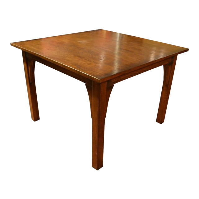 Crafters and Weavers Square Mission Oak Dining Table For Sale
