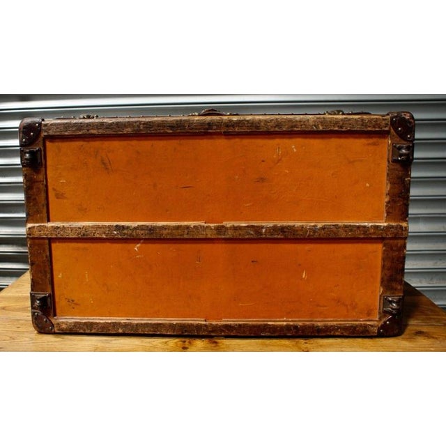 Orange Steamer Trunk from Louis Vuitton, 1910 For Sale - Image 9 of 18