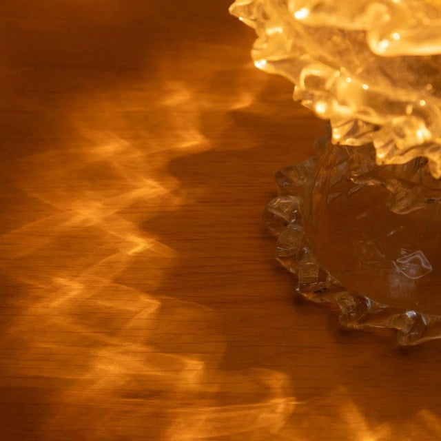 1940s Large Italian Murano Glass Table Lamp For Sale - Image 4 of 13