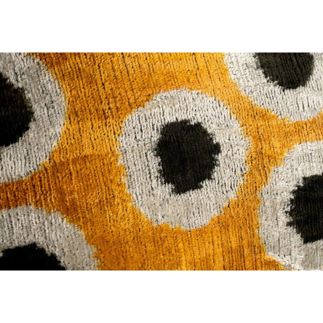 2020s Canvello Handmade Polka Dot Velvet Throw Pillow in Mustard Yellow For Sale - Image 5 of 5