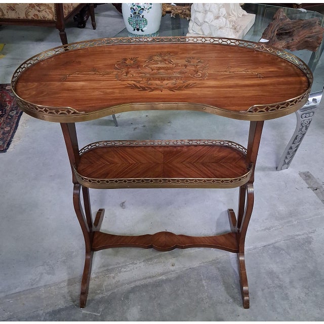 Wood Art Nouveau Two-Tiered Tea Table, 1890s For Sale - Image 7 of 8