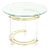 Vintage Mid Century Charles Hollis Jones Round Lucite and Brass Side Table For Sale