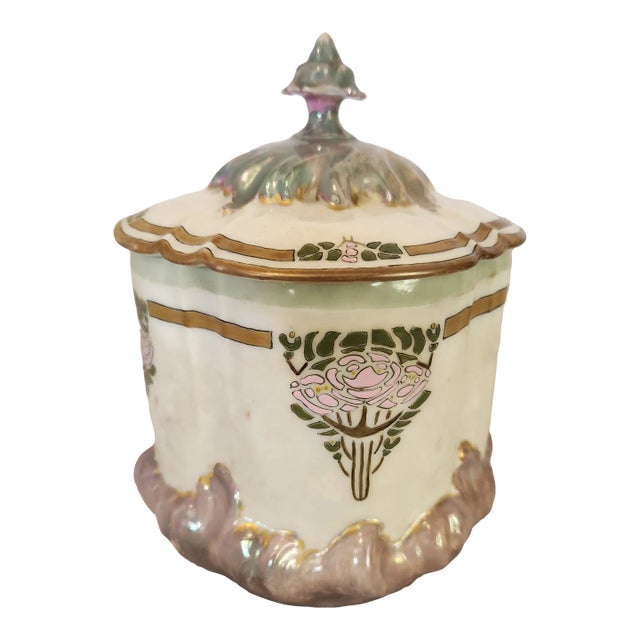 Art Deco Limoges Biscuit Canister Bawo & Dotter Elite Limoges France, (1896-1900) For Sale