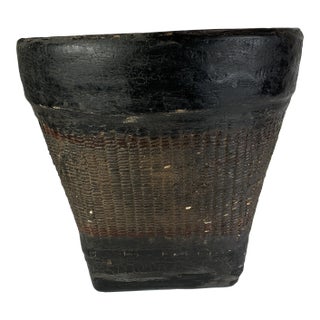 Early 20th Century Indian Mud Basket For Sale