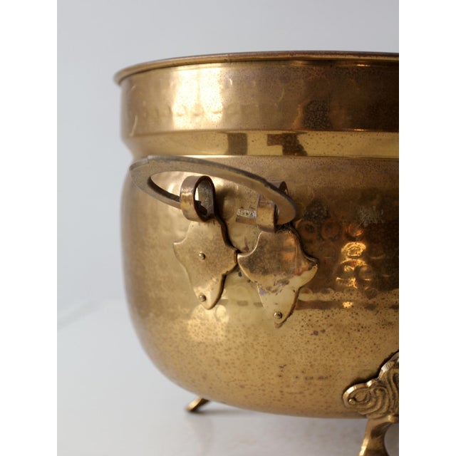 Early 20th Century Antique Victorian Brass Jardiniere Planter For Sale - Image 5 of 14