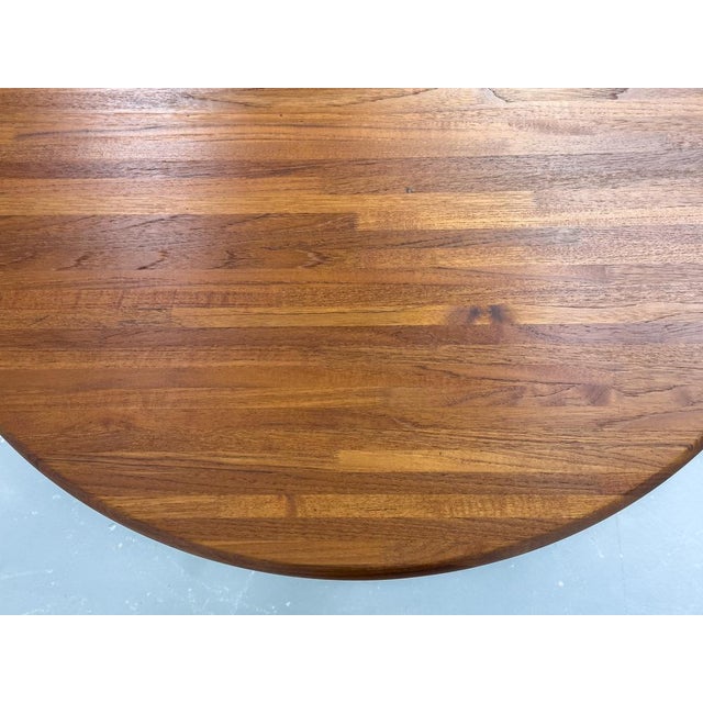 Round Dining Table in Teak, 1970s For Sale - Image 10 of 15