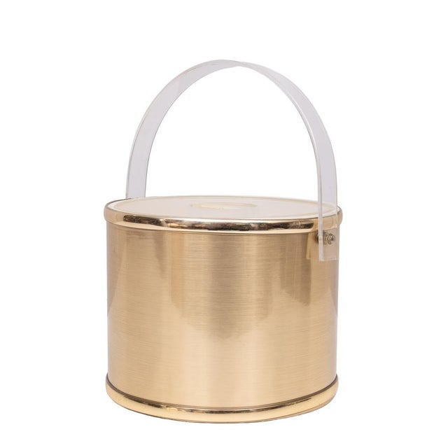 Gilt Aluminum Ice Bucket by Georges Briard, 1970s For Sale - Image 6 of 10